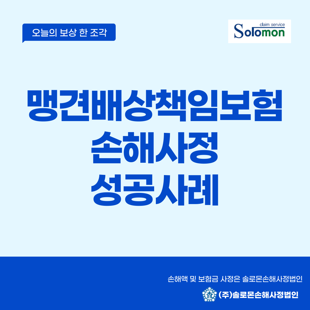 [맹견배상책임보험] 요추압박골절 후유장해 노동능력상실 손해사정