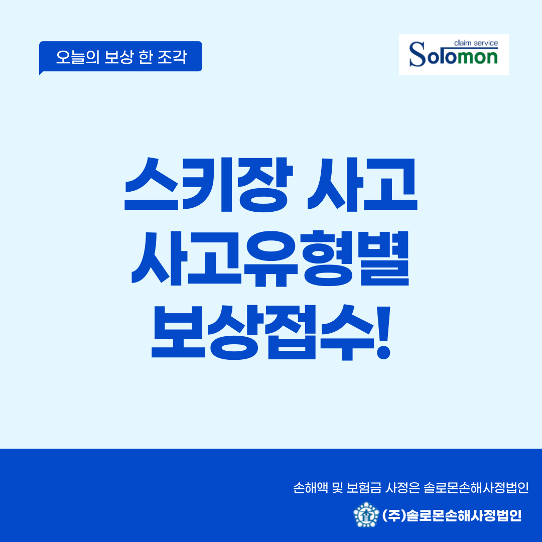 스키장 배상책임사고 유형별 보상접수 방법이 다르다는 걸 알고 계신가요?