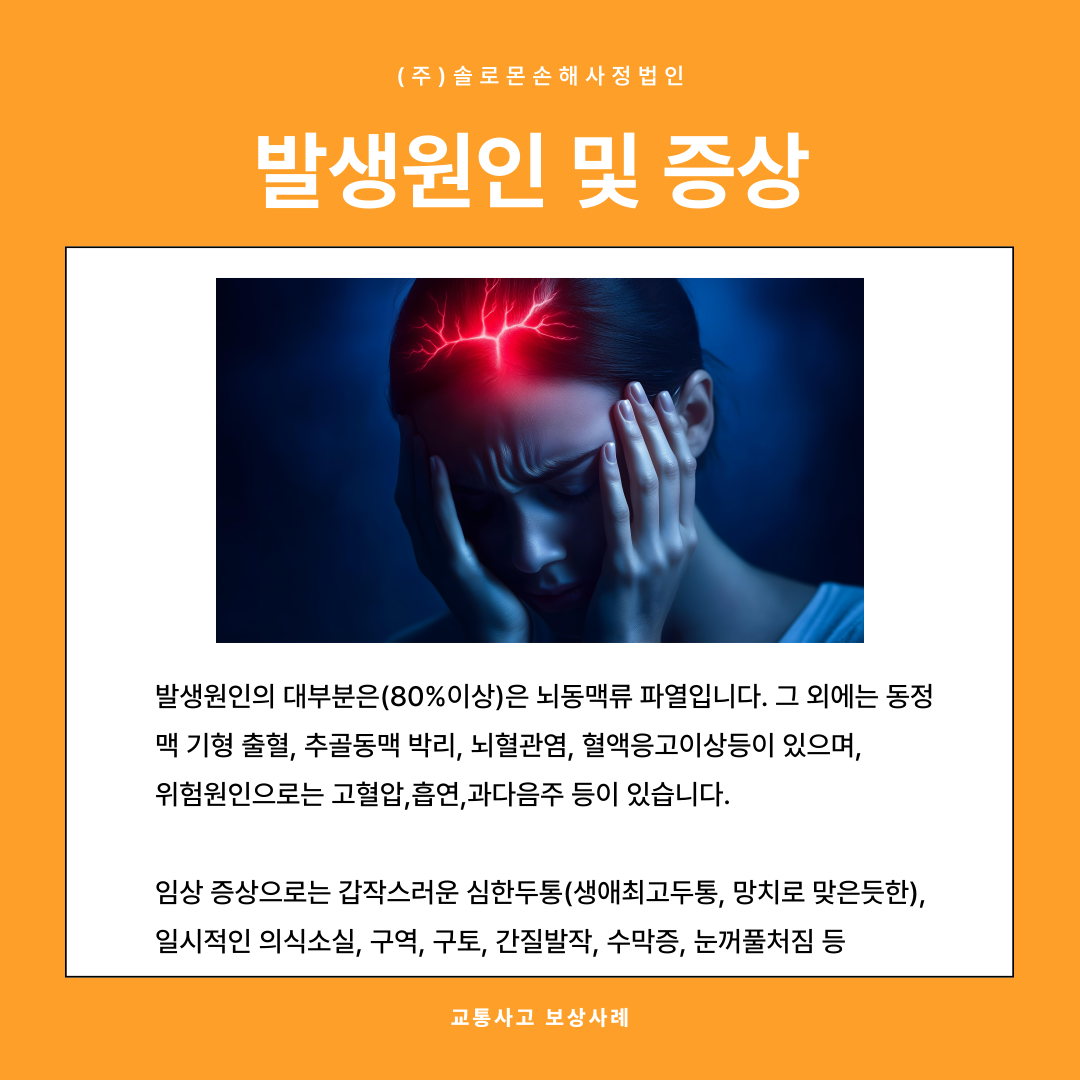 지주막하출혈I60 뇌출혈진단비 손해사정 도움이 필요한 경우