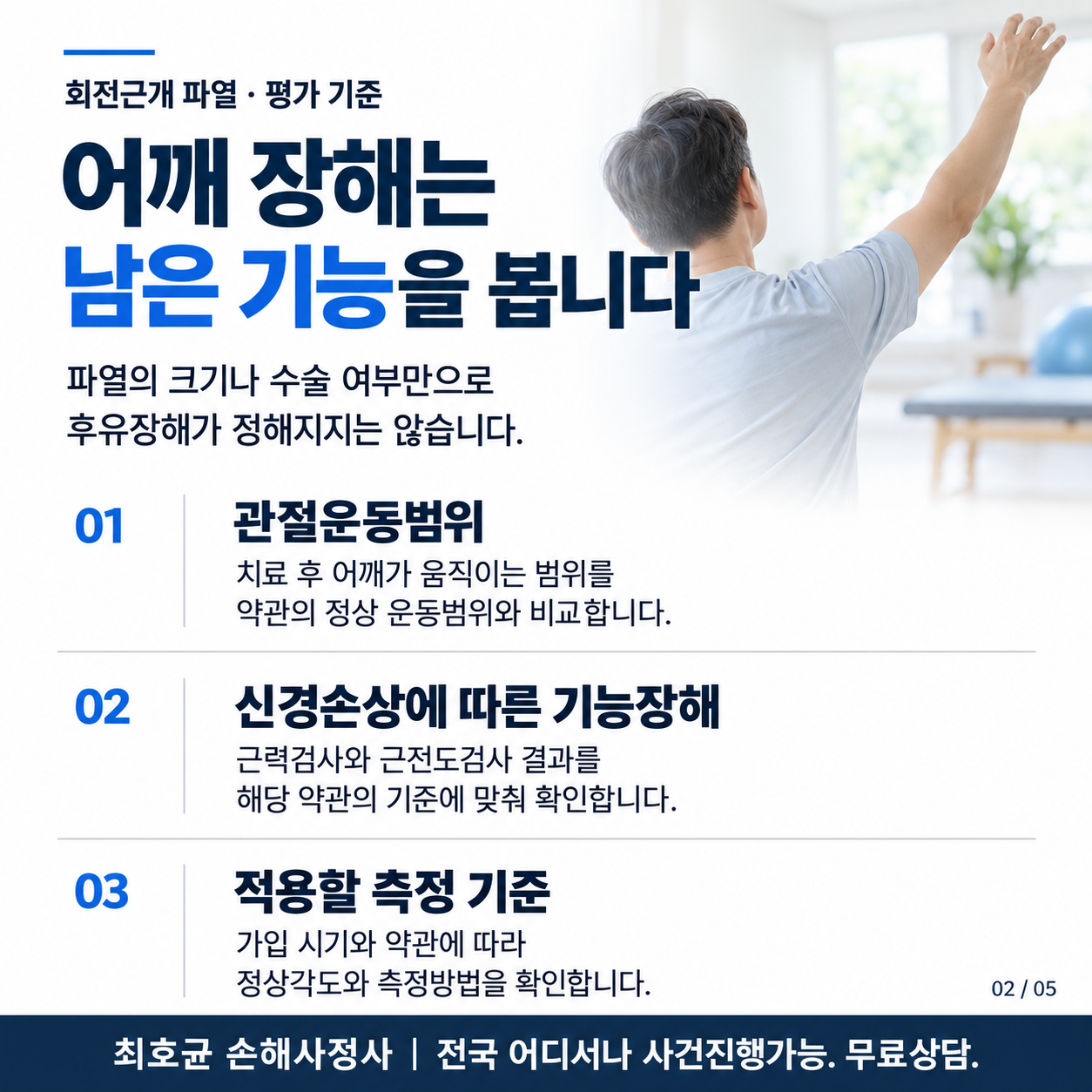 어깨 회전근개 파열 후유장해 무엇으로 평가하나